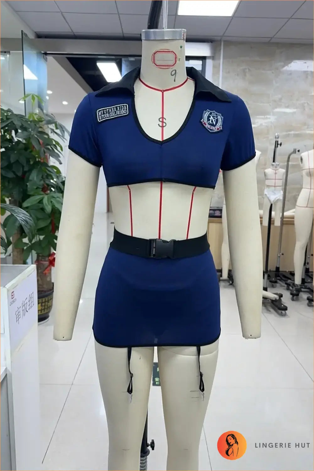 Red Police Costume Set