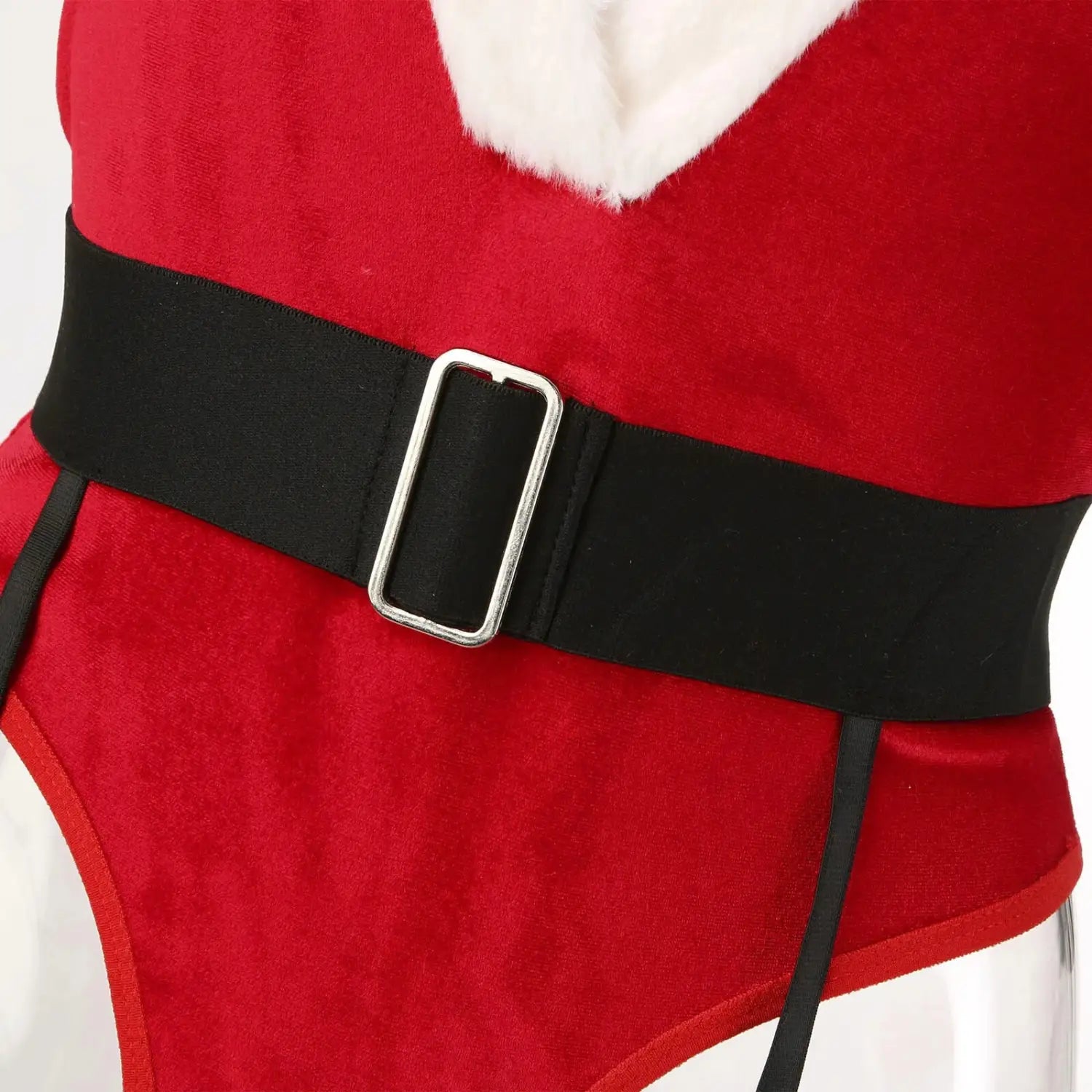 Festive Santa Lingerie Set - Bodycon Teddy With Belt And Hat For Holiday Allure