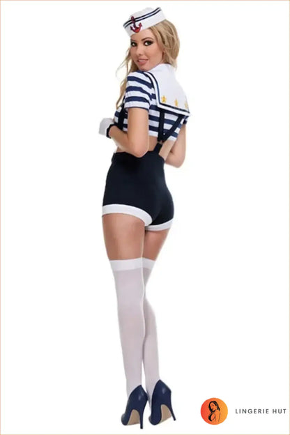 Navy Sailor Costume Set with Cap, Gloves and Socks