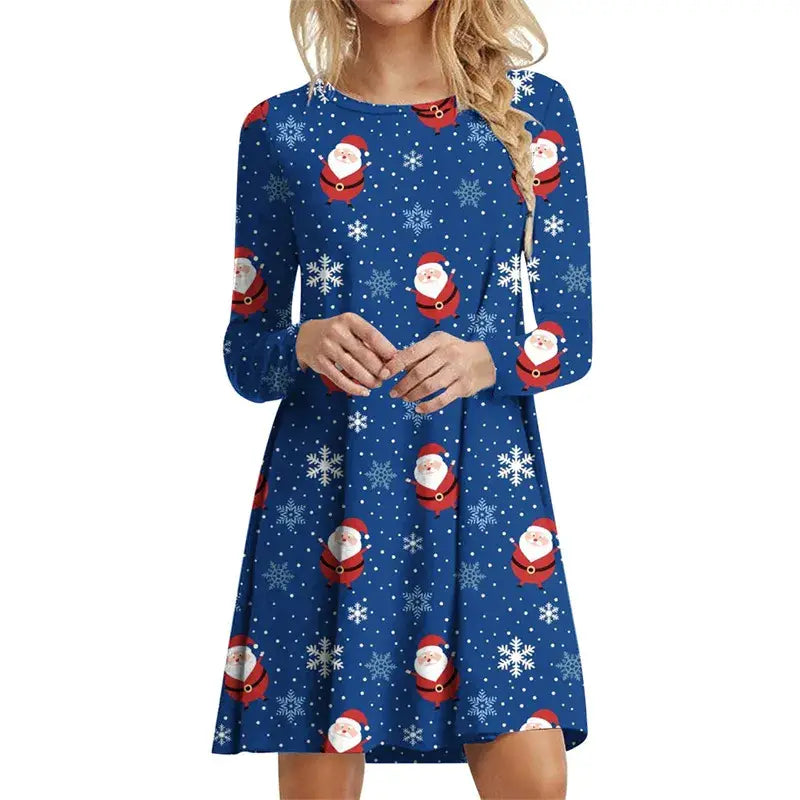 Festive Finesse A-line Mini Dress - a Whirl Of Christmas Cheer