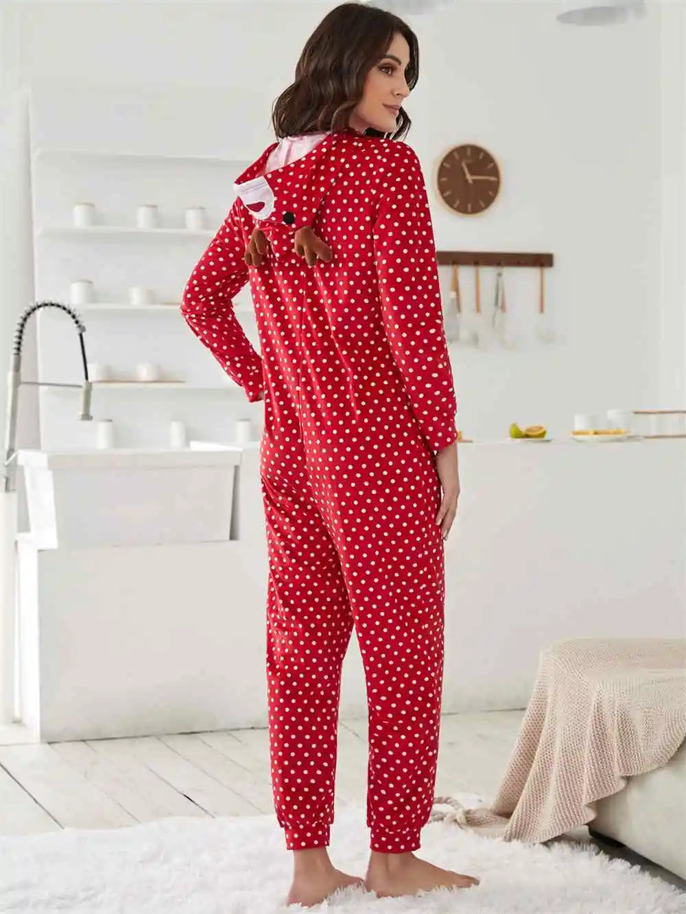 Cosy Santa Onesie- Zip Up Your Festive Spirit