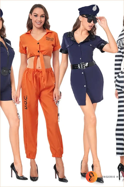 Police & Prisoner Roleplay Costume - 3 Style Options