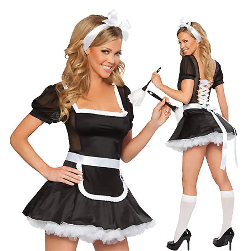 Romantic French Maid Costume Cosplay Party Outfit