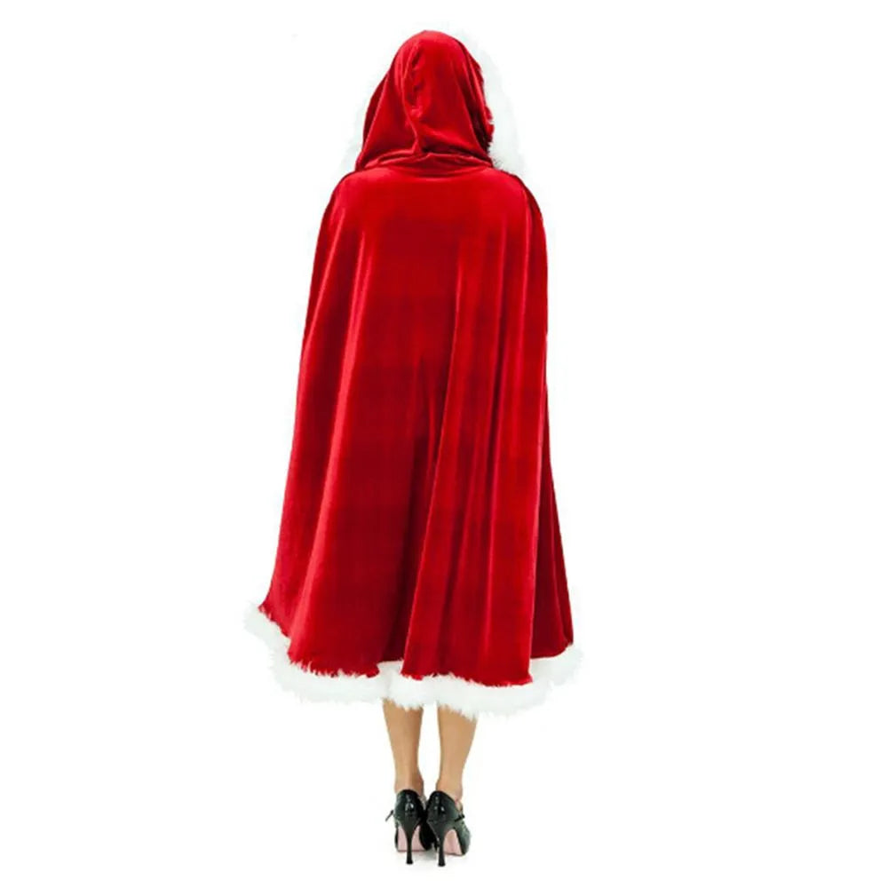 Luxurious Santa Velvet Cloak - Winter Warmth Festive Flair