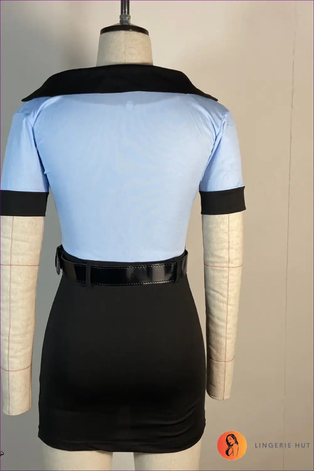 Police Uniform Costume with Hat and Belt - Playful Fantasy