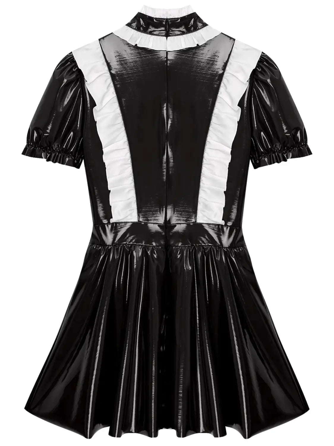 Glossy Patent Leather French Maid Dress