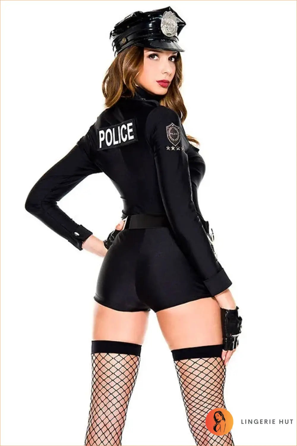 Black Police Officer Costume Set