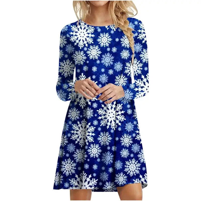 Festive Finesse A-line Mini Dress - a Whirl Of Christmas Cheer
