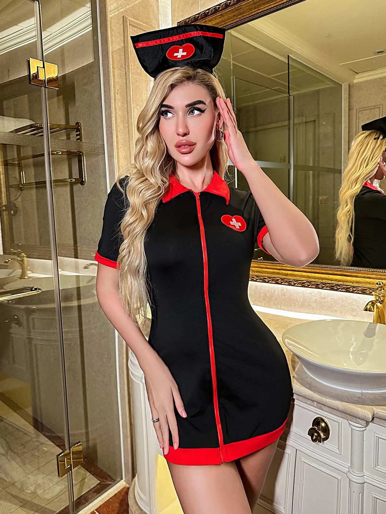 Spicy Nurse Cosplay Dress - Bold and Alluring