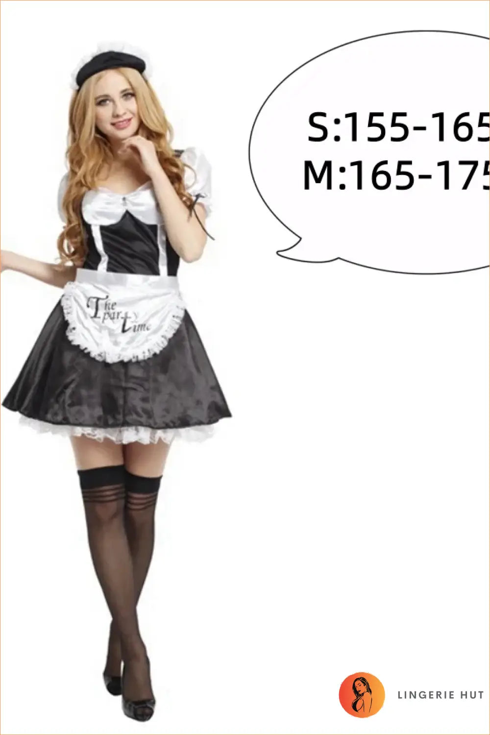 Classic Maid Costume with Apron and Puff Sleeves - Confident Evenings