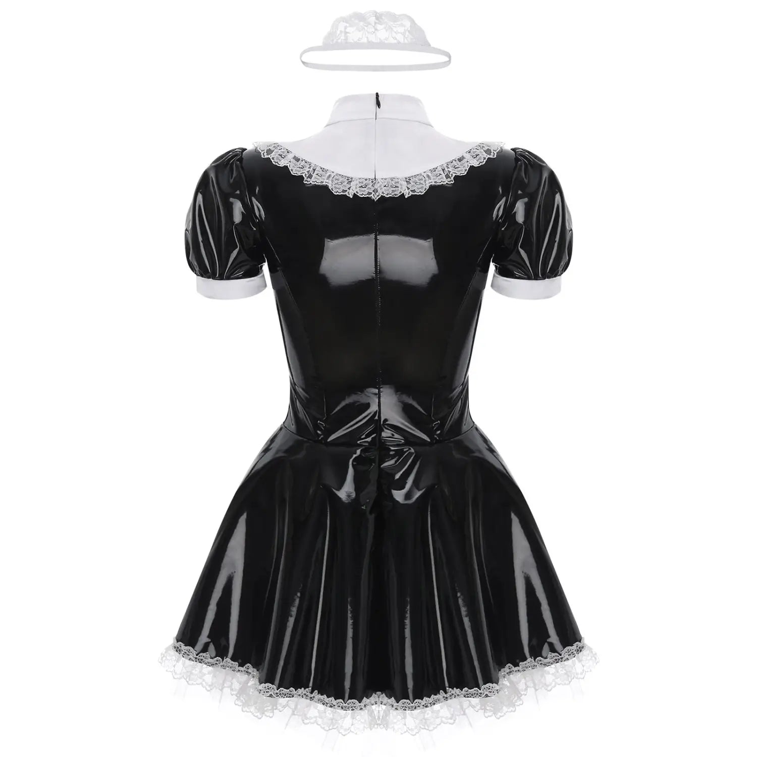 Glossy Patent Leather Maid Costume