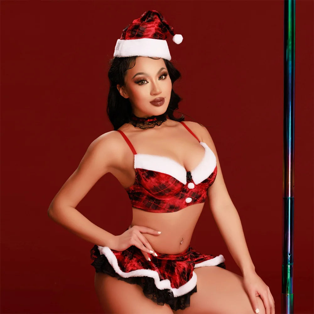 Merry Christmas Two-piece Lingerie - Unveil your Festive Flair in Comfort and Style