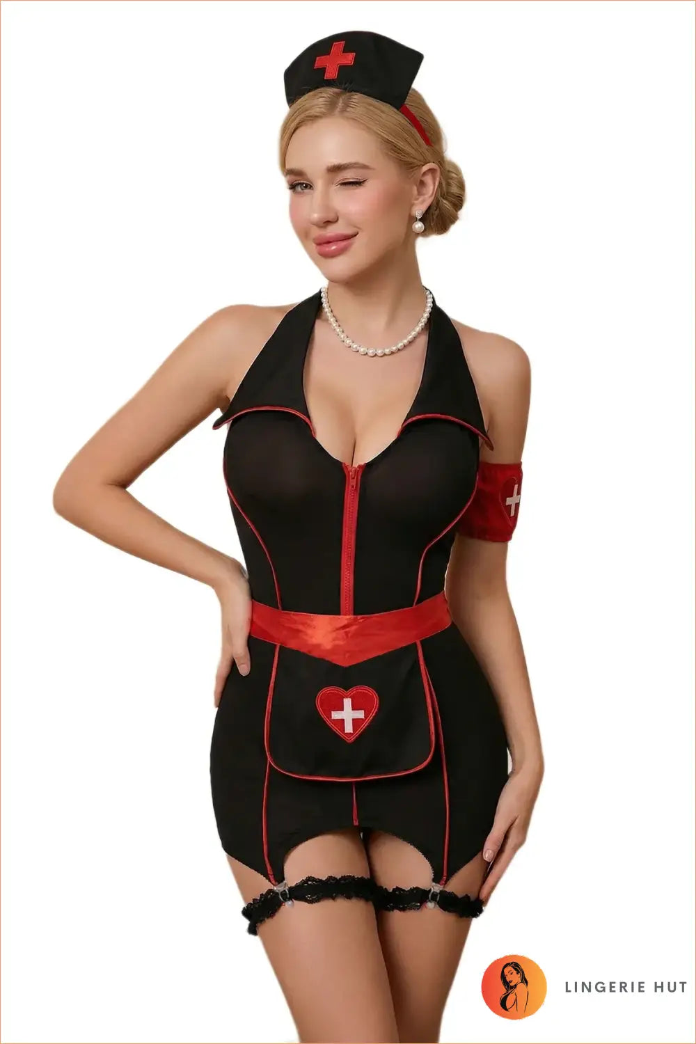 Zip-Front Red Cross Nurse Costume