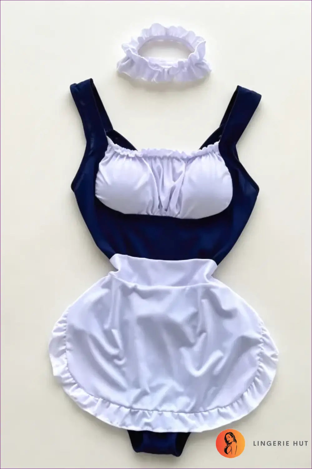 Ruffle Maid Costume with Apron-Style Skirt - Playful Confidence