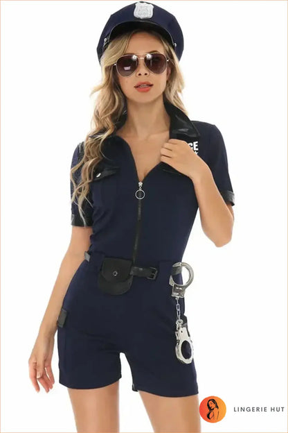 Police Woman Costume Romper