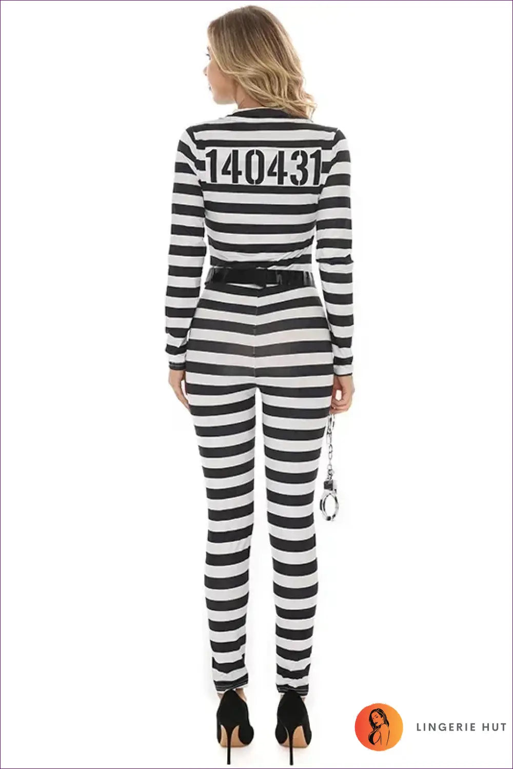 Prisoner Costume Jumpsuit with Belt - Property of the State