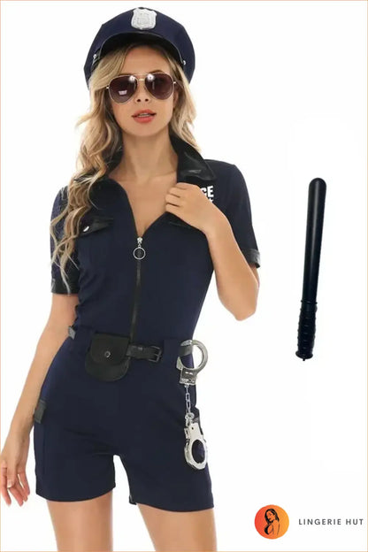 Police Woman Costume Romper
