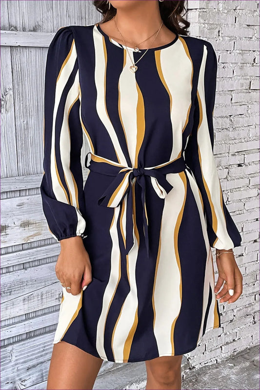 Transform Your Look With The Abstract Elegance A-line Dress! a Perfect Blend Of Art And Style For Daily Chic.