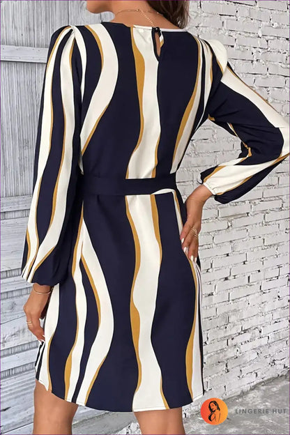 Transform Your Look With The Abstract Elegance A-line Dress! a Perfect Blend Of Art And Style For Daily Chic.