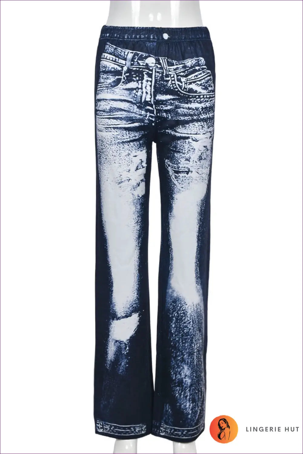 Abstract Print Wide Leg Jumpsuit - Effortless Everyday Cool - s / Blue - Pants - Lingerie Hut - All Season • Boho