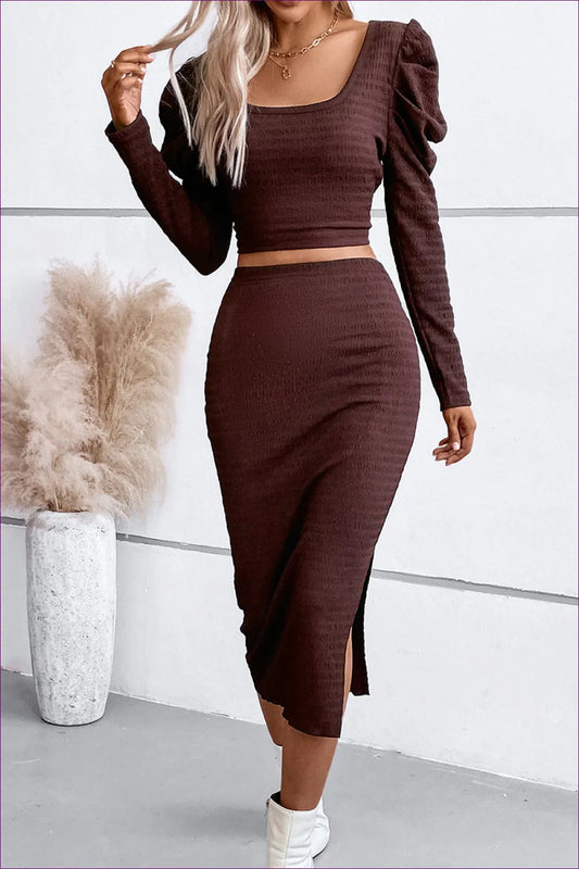 Sexy, Chic, And Perfect For Any Occasion. Crop Top & Midi Skirt Combo The Ultimate Style Statement. Shop Now!