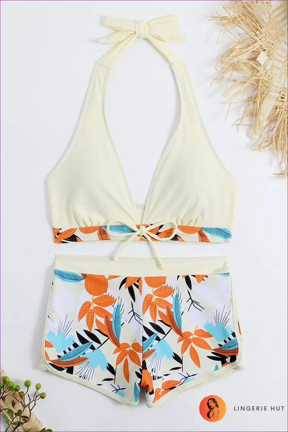 Make a Statement At Your Next Poolside Gathering With Our Alluring Print High Waist Swimsuit. Trendy High