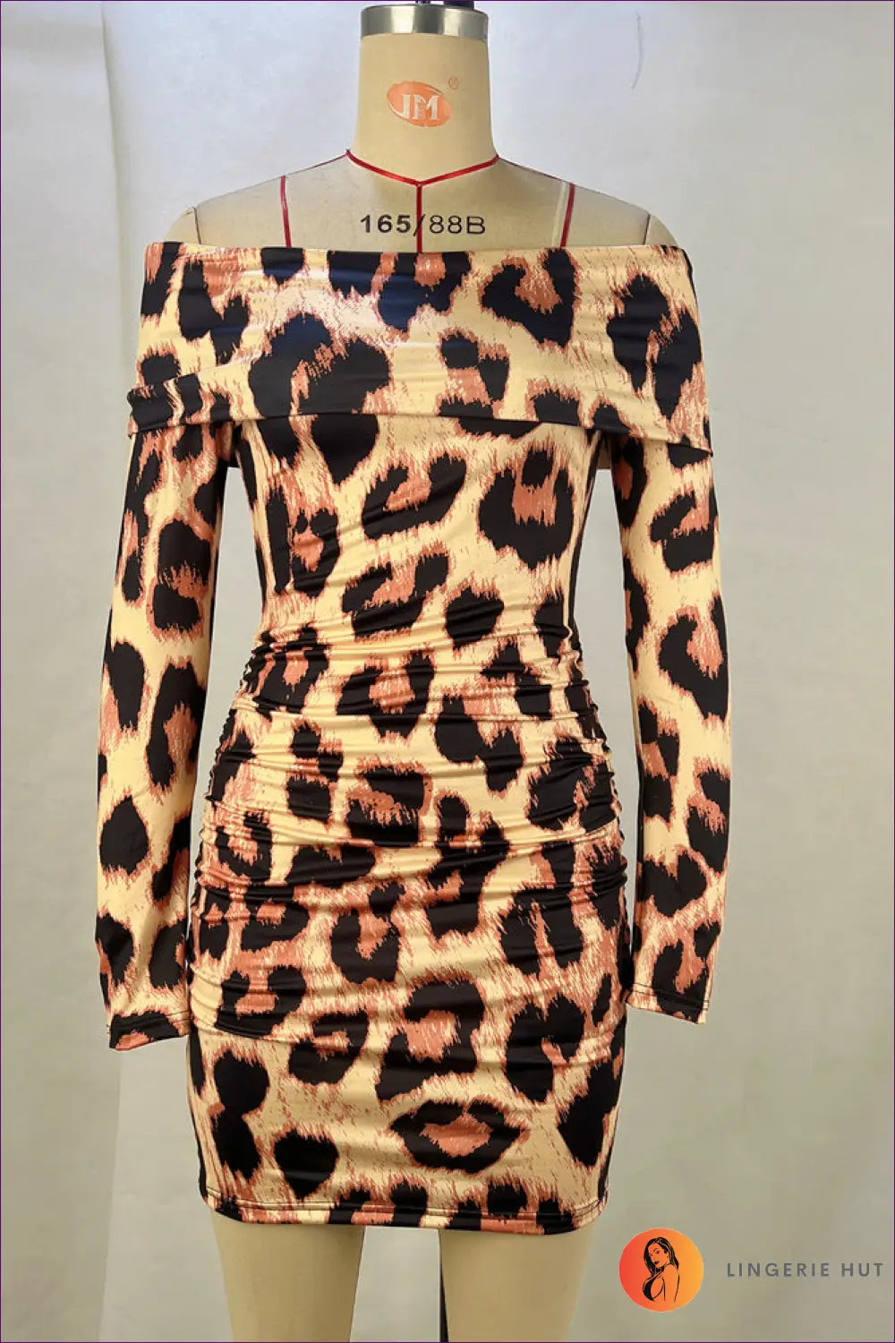 Animal Print Bodycon Mini Dress - the one They’ll Ask About - s / Camel - Dresses - Lingerie Hut - Autumn • Clubwear