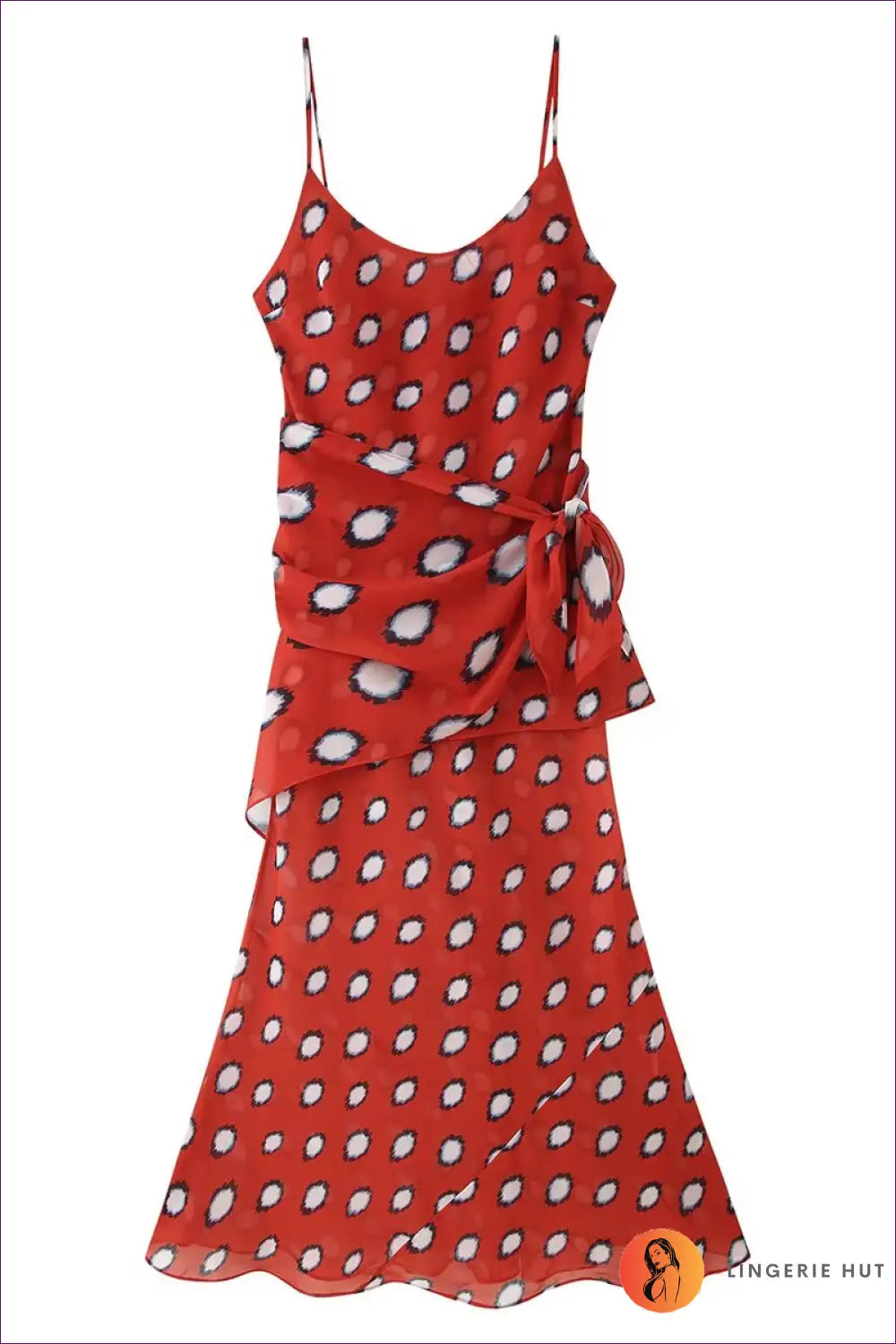 Animal Print Maxi Dress with Tied Waist Detail - Effortless Guest - s / Red - Date Night • Dresses • Evening Wear