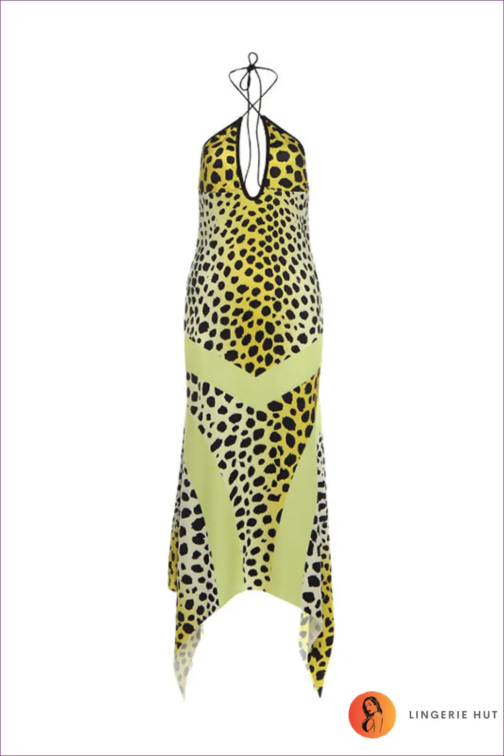 Animal Print Midi Bodycon Dress - Understated Glamour - Xs / Yellow - Dresses - Lingerie Hut - Autumn • Backless