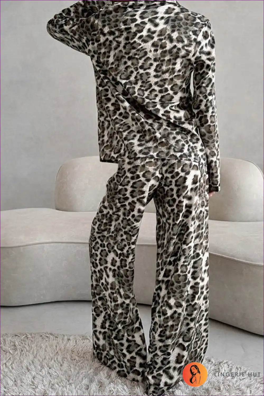Animal Print Pyjama Set - Wild Sophistication for All Season, Animal, Casual, Everyday, Glamour