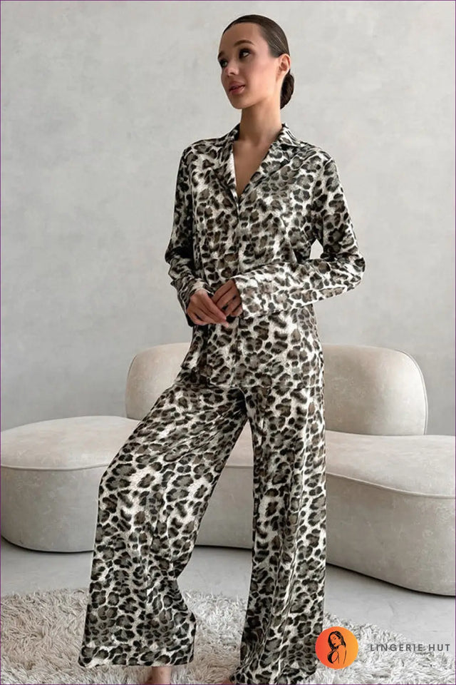 Animal Print Pyjama Set - Luxe Nights In