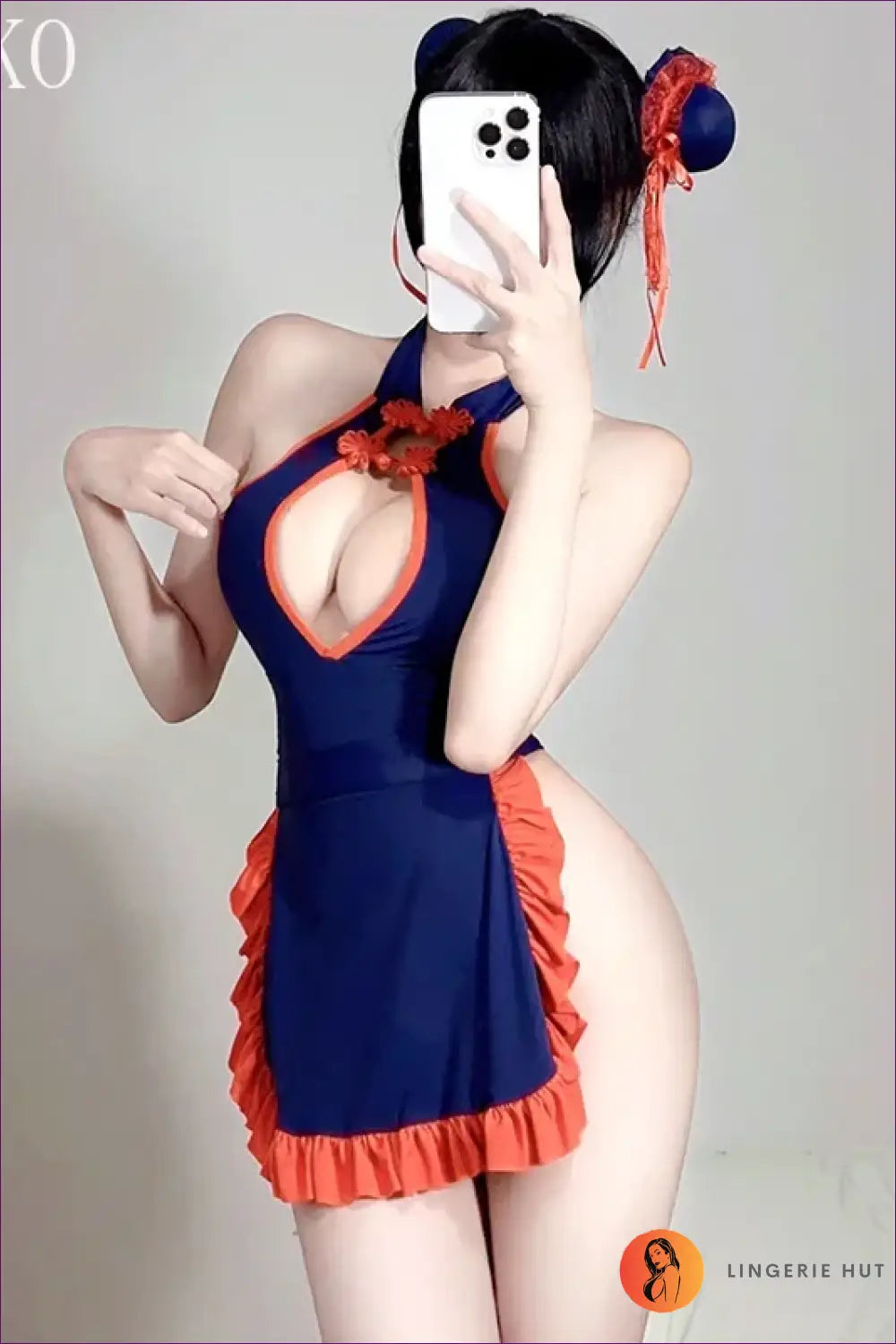 Anime Maid Costume Bodysuit - Cosplay Fantasy Mood - Lingerie Hut - Clubwear • Cutout • Halter