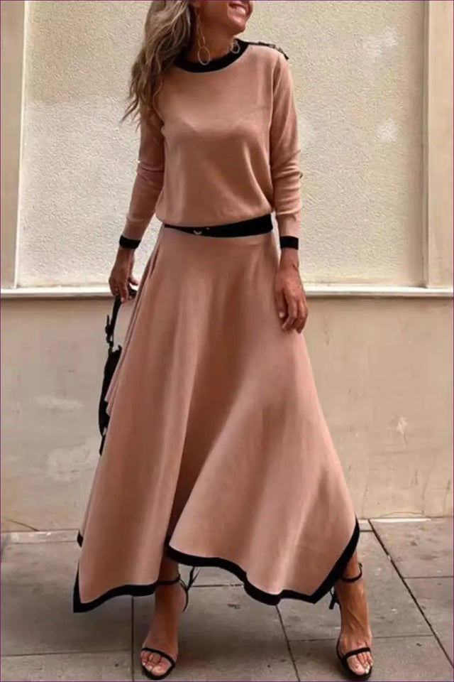 Asymmetric Hem Two-Piece Co Ord Set - Effortless Elegance