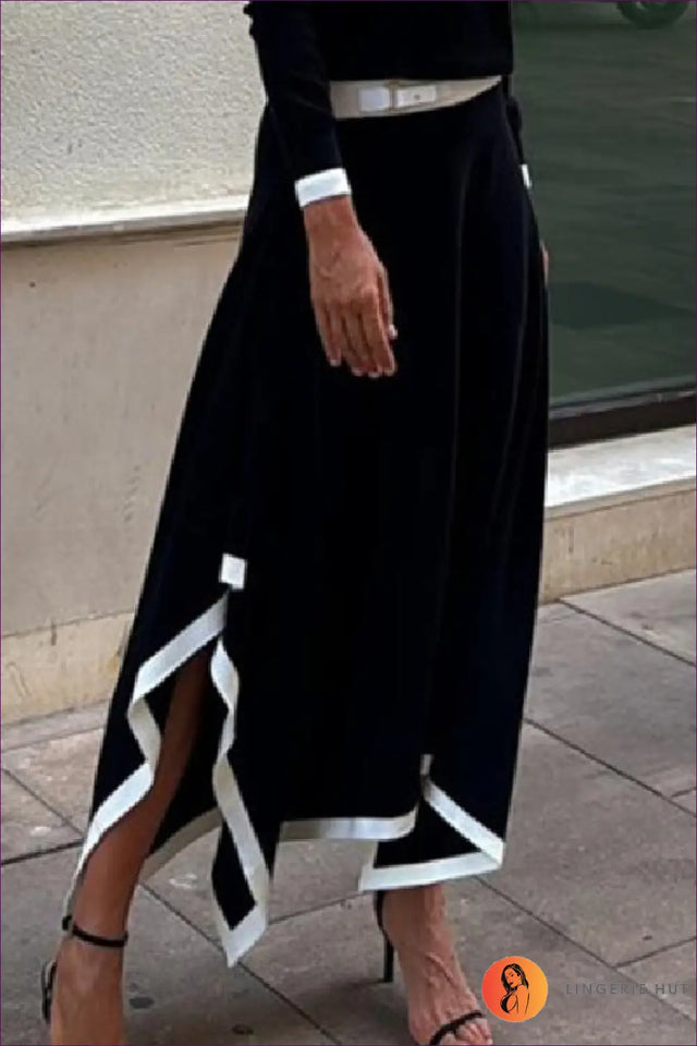 Asymmetric Hem Two-Piece Co Ord Set - Effortless Elegance