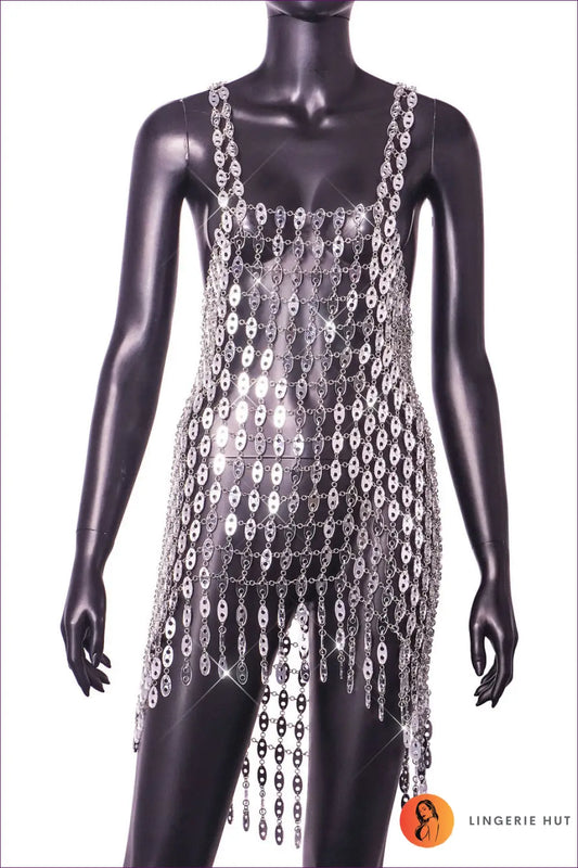 Asymmetric High-low Mini Dress - Summer Evenings Sorted - one Size / Silver - Dresses - Lingerie Hut - Backless