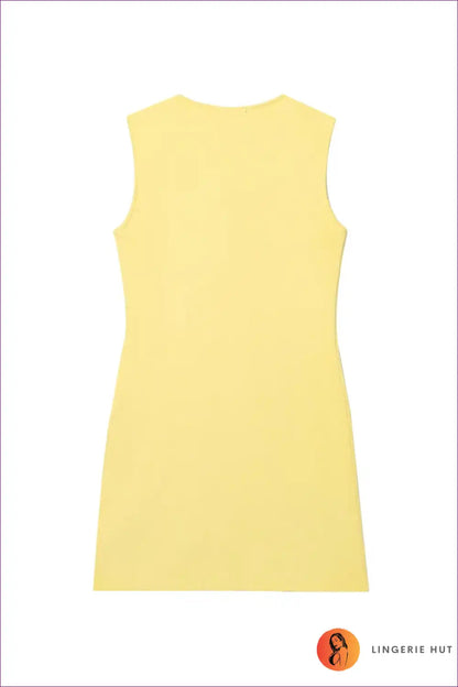 Asymmetric Knit Mini Dress with Button Detail - Modern Edge for A-line, Bodycon, Casual, Cotton, Everyday