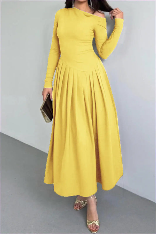 Asymmetric Maxi Dress - Understated Glamour - Dresses - Lingerie Hut - A-line • All Season • Autumn • Casual • Cutout