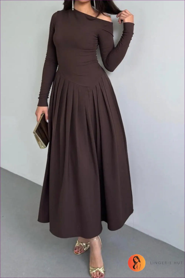 Asymmetric Maxi Dress - Understated Glamour