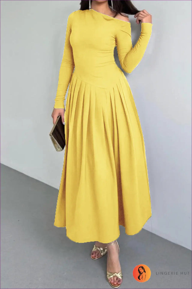 Asymmetric Maxi Dress - Understated Glamour