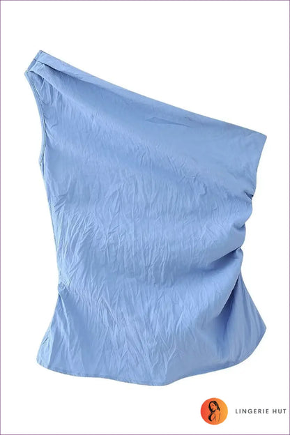 Asymmetric One-shoulder Jumpsuit - Evening Elegance - Xs / Blue - Clothing - Lingerie Hut - Backless • Casual • Cutout