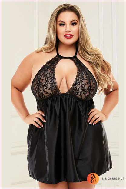 Lace Halter Babydoll - the Romantic Night in Edit - Lingerie Hut - All Season • Boudoir • Glamour • Halter