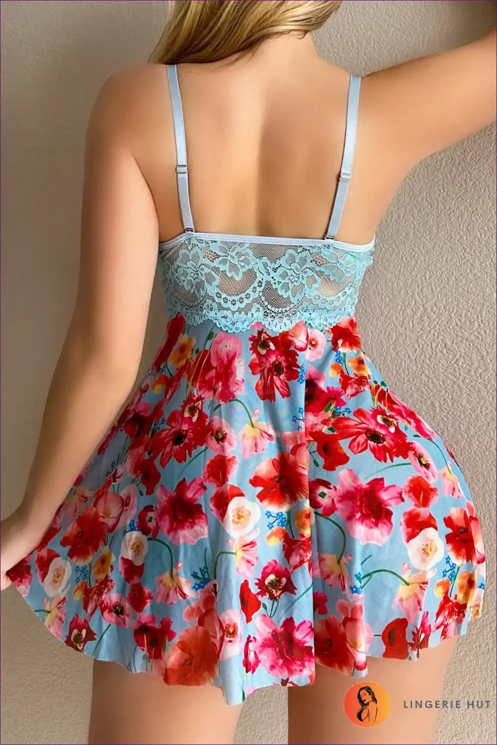 Babydoll Nightgown with Floral Print - Lazy Morning Romance for Babydoll, Everyday, Floral, just In, Lace