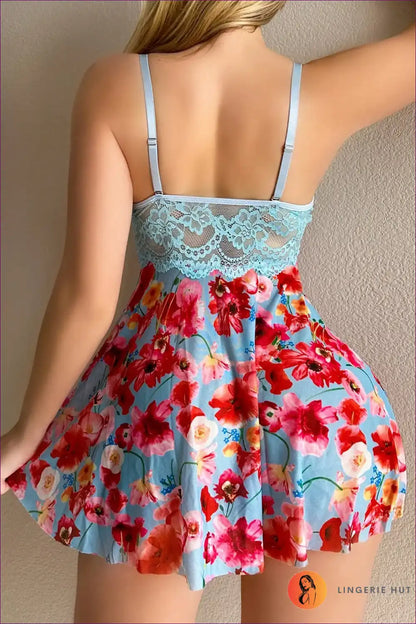 Babydoll Nightgown with Floral Print - Lazy Morning Romance for Babydoll, Everyday, Floral, just In, Lace