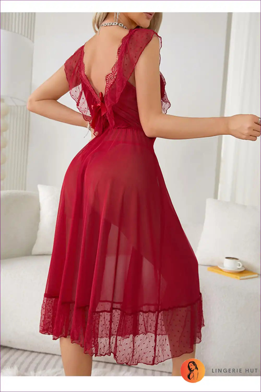 Babydoll with Polka Dot Mesh - Playful Nights for Babydoll, Boudoir, just In, Lingerie,