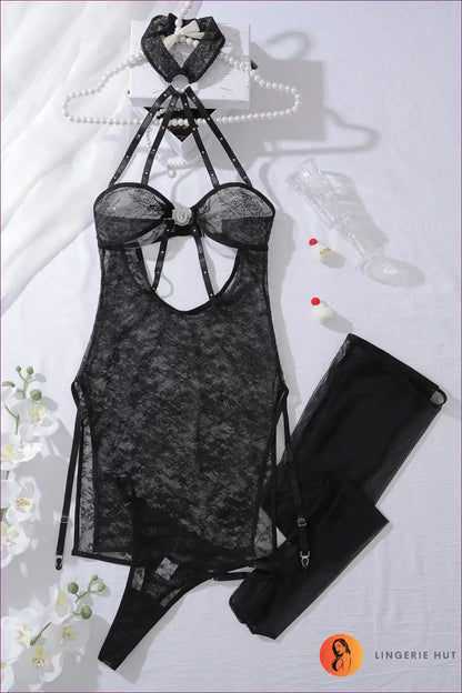 Babydoll with Strappy Cut-outs and Lace Overlay - Nightly Intrigue for Babydoll, Boudoir, Cutout, Evening