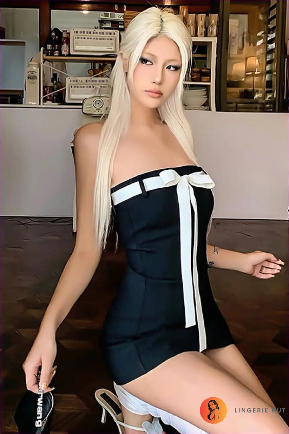 Backless Bow Mini Dress - the Night out Essential - Dresses - Lingerie Hut - Backless • Clubwear • Cutout • Glamour