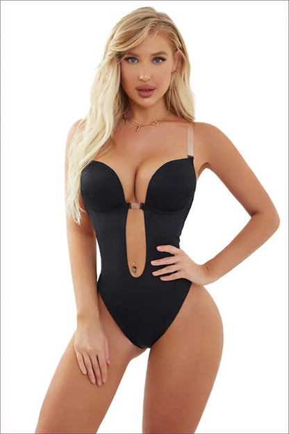 Our Backless Cut Out Shapewear Thong Bodysuit Is The Perfect Solution For Shaping And Smoothing.