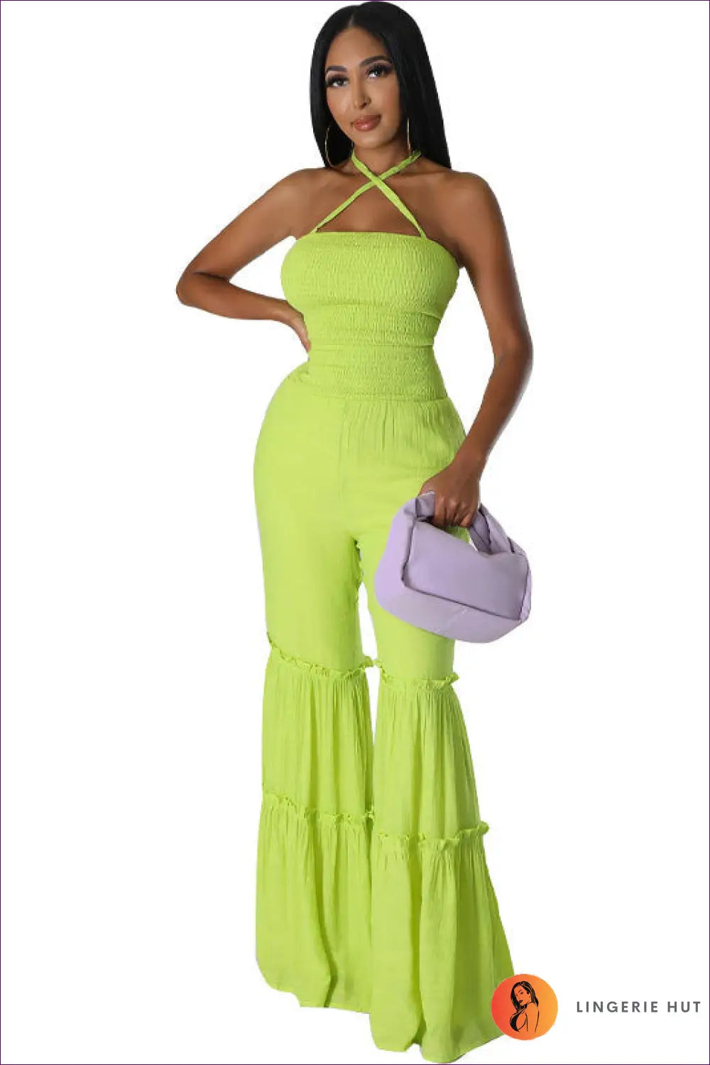 Backless Halter Jumpsuit - Summer Evenings Sorted - Backless • Casual • Clothing • Cutout • Elegant - Lingerie Hut