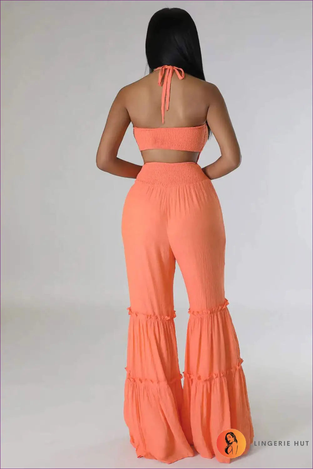 Backless Halter Jumpsuit - Summer Evenings Sorted - Backless • Casual • Clothing • Cutout • Elegant - Lingerie Hut