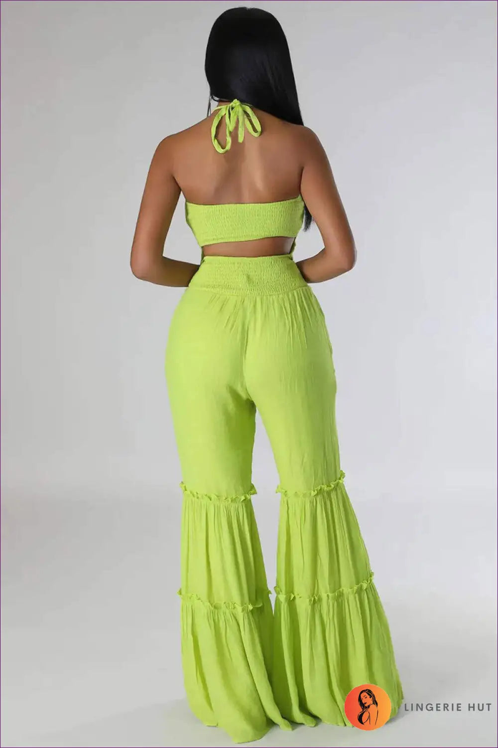 Backless Halter Jumpsuit - Summer Evenings Sorted - Backless • Casual • Clothing • Cutout • Elegant - Lingerie Hut